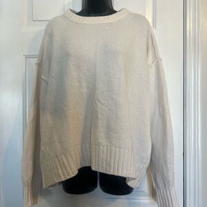 LOFT Cream Crew Neck Sweater